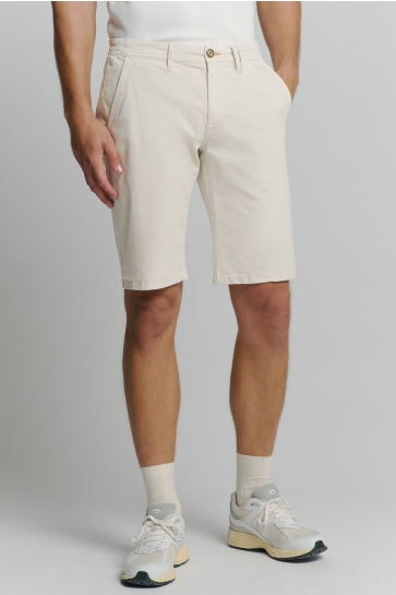 NO-EXCESS short chino garment dyed twill stre Beige