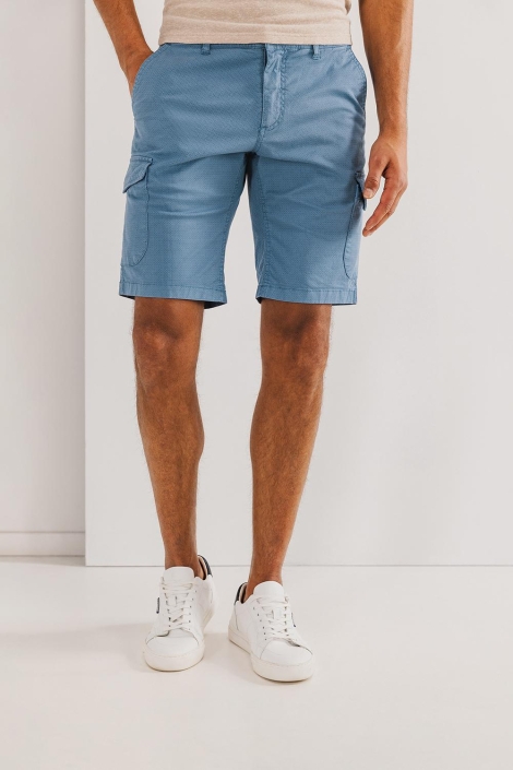 State of Art blauwe heren korte broek | Vooraanzicht