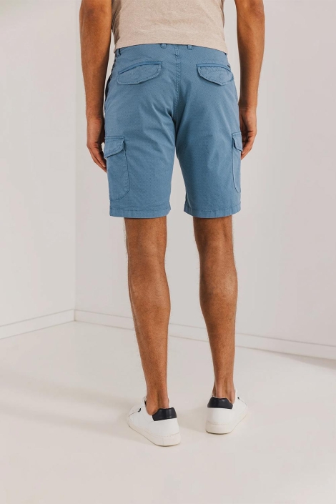 State of Art blauwe heren korte broek | Model achteraanzicht