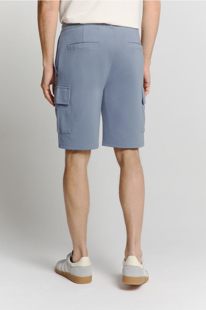 NO-EXCESS blauwe heren korte broek | Model achteraanzicht