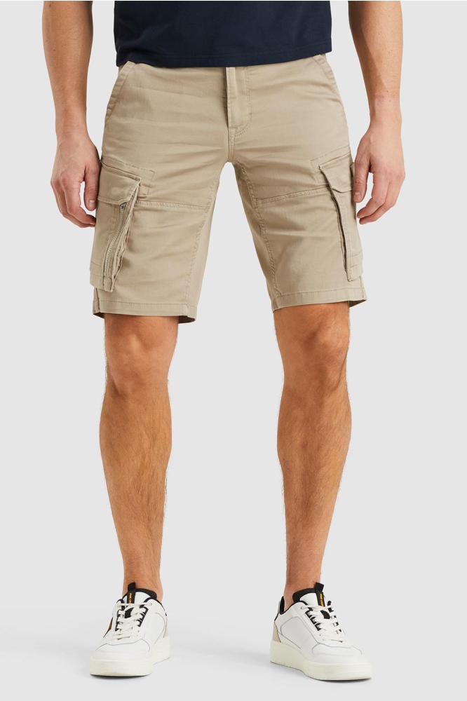 PME legend beige heren korte broek | Model vooraanzicht