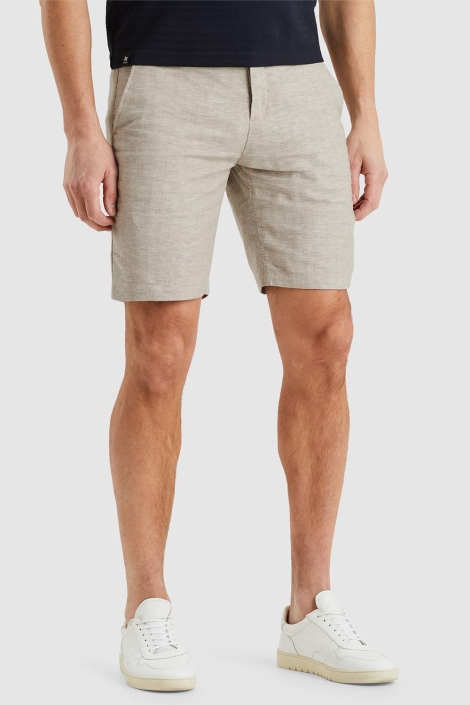 Vanguard beige heren korte broek | Model vooraanzicht