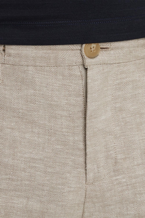 Vanguard beige heren korte broek | Close up