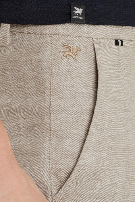Vanguard beige heren korte broek | Unique Selling Point