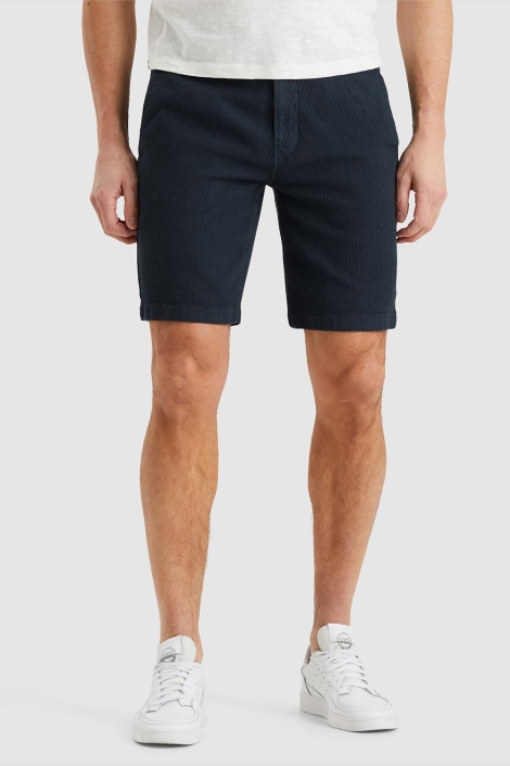 Cast Iron blauwe heren korte broek | Model vooraanzicht