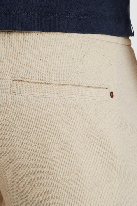 Cast Iron beige heren korte broek | Close up