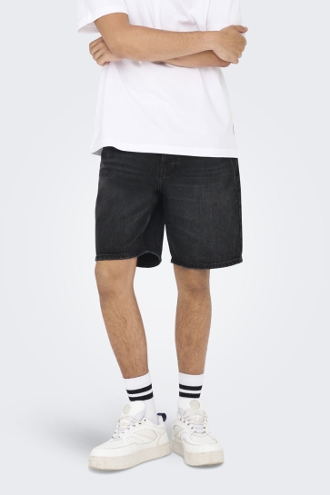 Only & Sons Broek ONSEDGE BLACK 2047 TAI DNM SHORTS N 22032047 Black Denim
