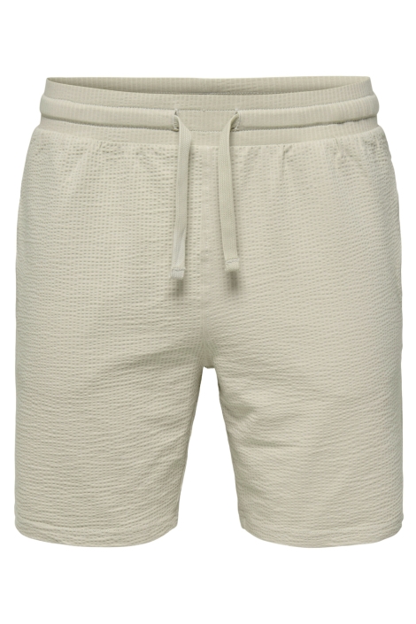 Only & Sons beige heren korte broek | Vooraanzicht