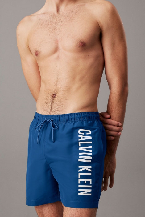 Calvin Klein blauwe heren korte broek | Close up