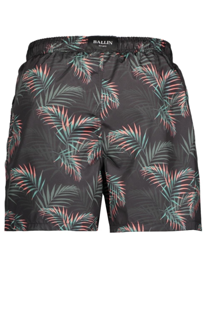 Ballin zwarte heren korte broek | Achteraanzicht