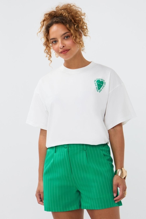 Ydence groene dames korte broek | Model