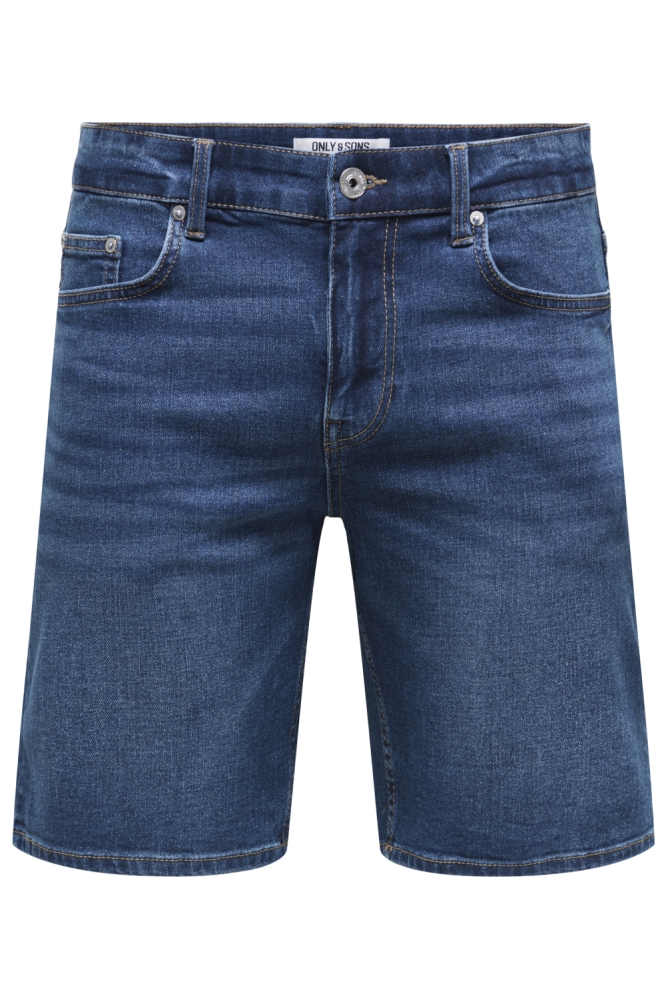 Only & Sons blauwe heren korte broek | Vooraanzicht