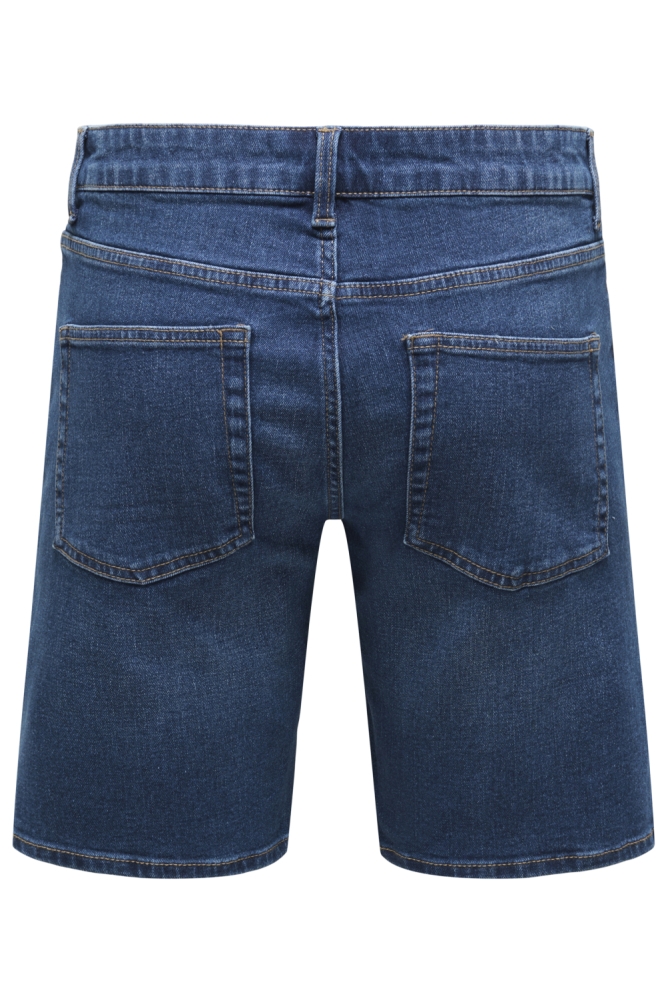 Only & Sons blauwe heren korte broek | Achteraanzicht