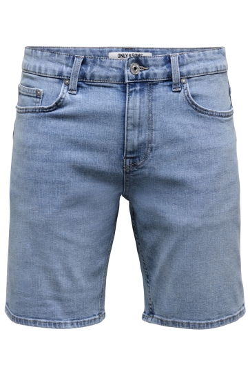 Only & Sons Broek ONSWEFT BOX PIM DNM SHORTS VD 22036948 LIGHT BLUE DENIM