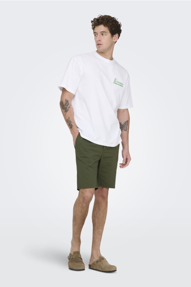 Only & Sons groene heren korte broek | Model