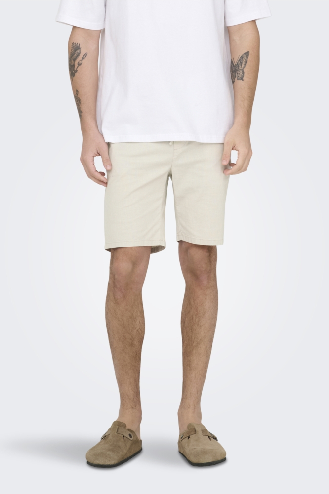 Only & Sons beige heren korte broek | 