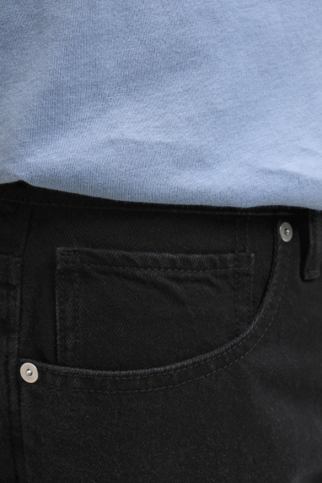 JJ Rebel zwarte heren korte broek | Close up