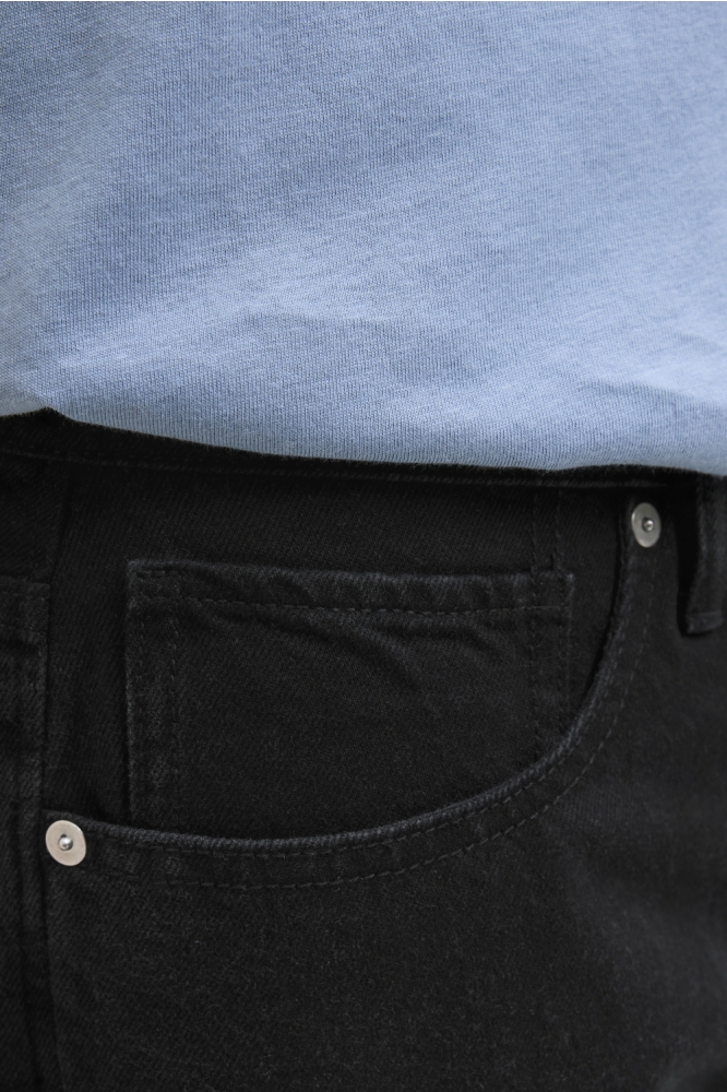 JJ Rebel zwarte heren korte broek | Close up