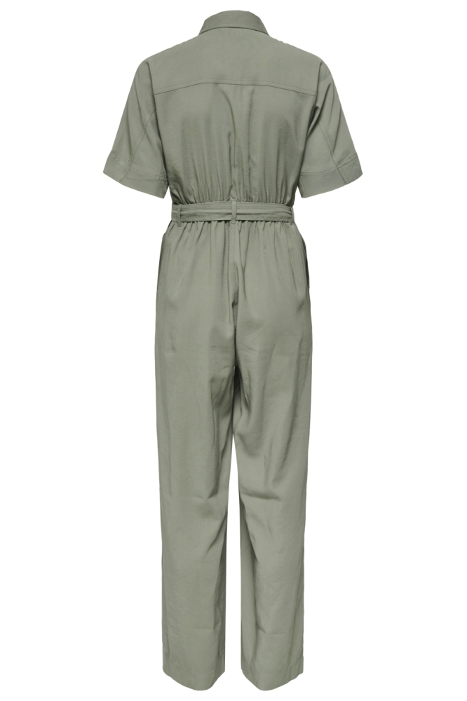 Only groene dames jumpsuit | Achteraanzicht