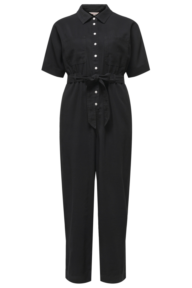 Only zwarte dames jumpsuit | Vooraanzicht