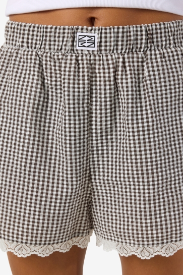 Noisy may Korte broek NMELIZA NW SHORTS WVN FWD 27037023 CHOCALATE BROWN/CLOUD DANC