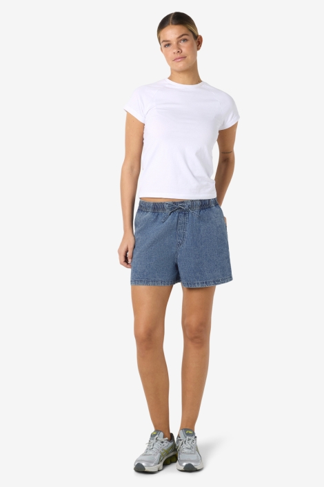 Noisy may blauwe dames korte broek | Model