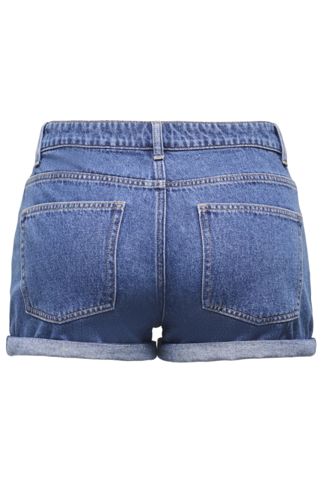 Only blauwe dames korte broek | Achteraanzicht