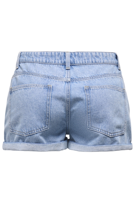 Only blauwe dames korte broek | Achteraanzicht