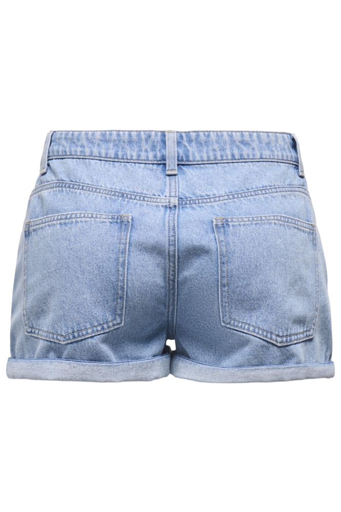 Only blauwe dames korte broek | Achteraanzicht