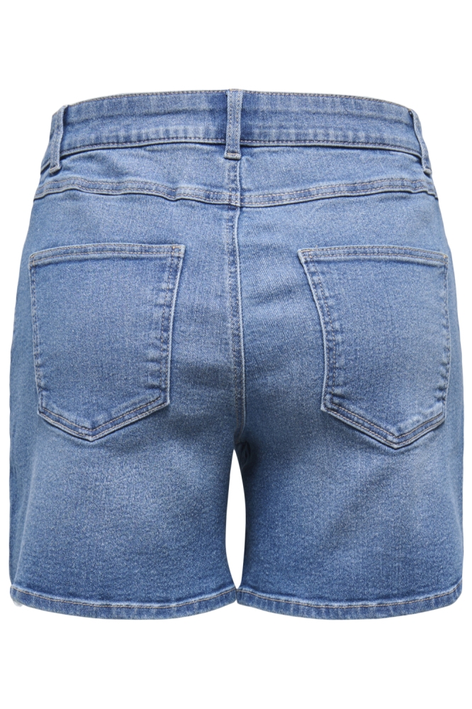 Only blauwe dames korte broek | Achteraanzicht