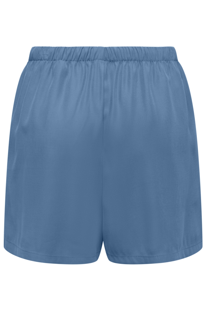 Only blauwe dames korte broek | Achteraanzicht