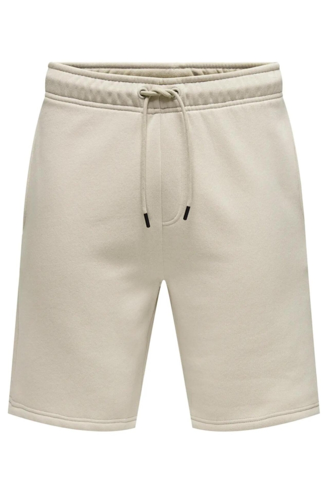 Only & Sons beige heren korte broek | Vooraanzicht