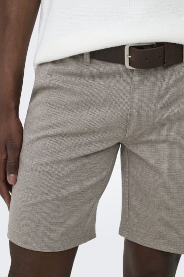 Only & Sons Korte broek ONSMARK SLIM CHECK 020960 SHORTS 22037307 CHINCHILLA