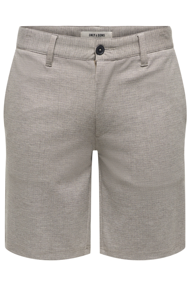 Only & Sons grijze heren korte broek | Vooraanzicht