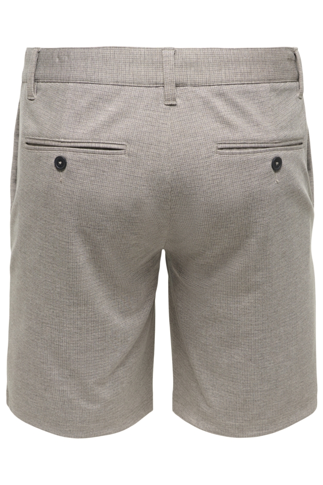 Only & Sons grijze heren korte broek | Achteraanzicht