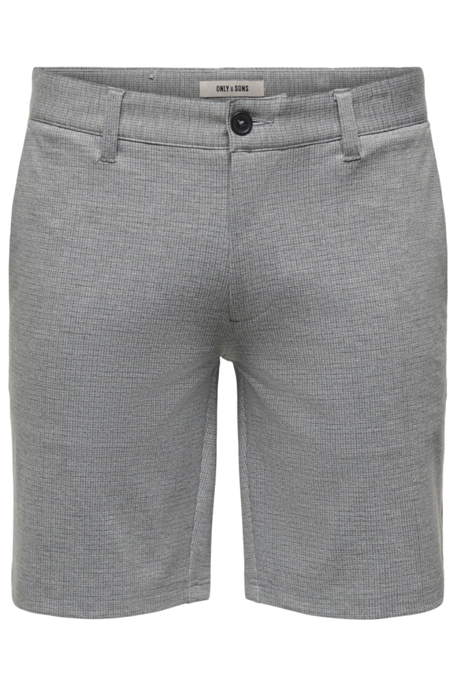 Only & Sons grijze heren korte broek | Vooraanzicht