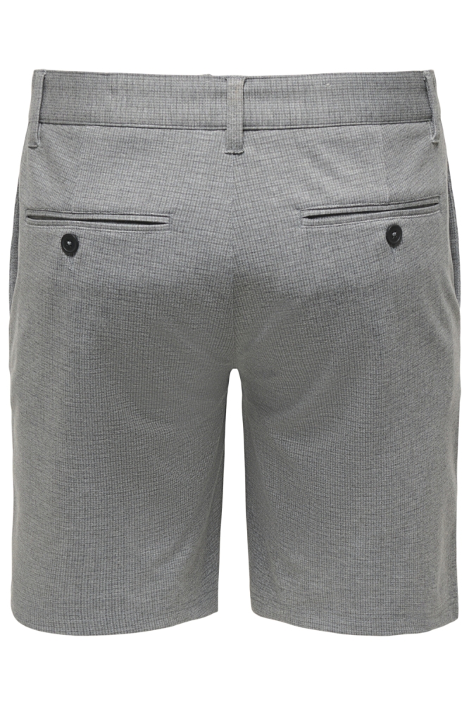 Only & Sons grijze heren korte broek | Achteraanzicht