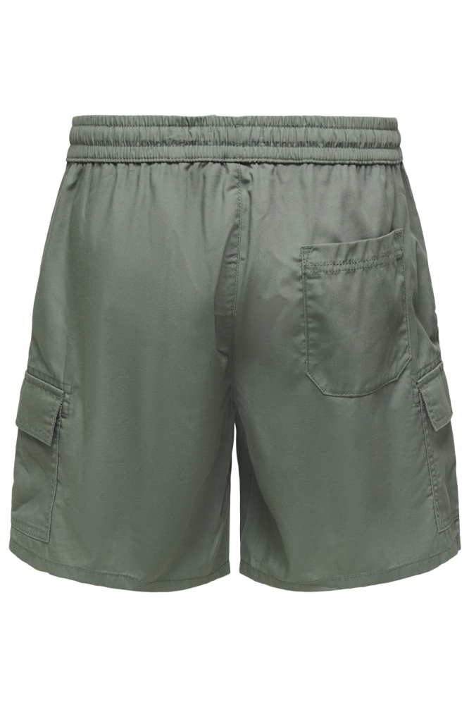 Only & Sons groene heren korte broek | Achteraanzicht