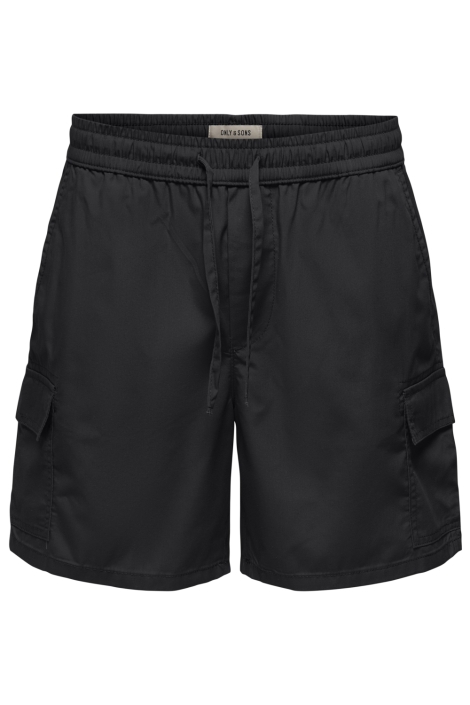 Only & Sons zwarte heren korte broek | Vooraanzicht