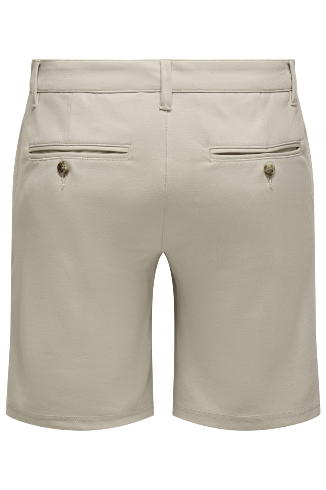 Only & Sons beige heren korte broek | Achteraanzicht
