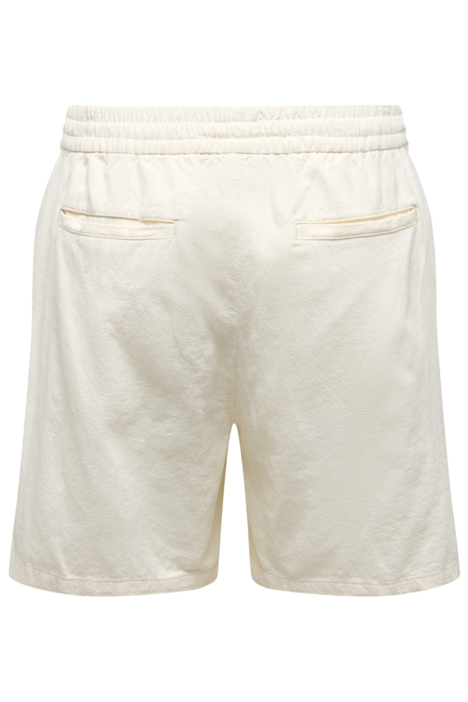 Only & Sons beige heren korte broek | Achteraanzicht