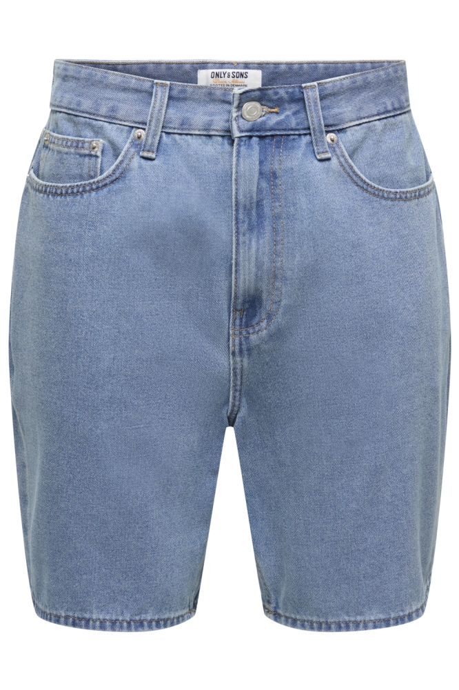 Only & Sons blauwe heren korte broek | Vooraanzicht