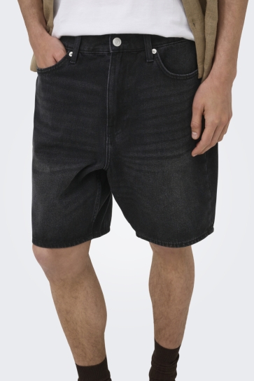 Only & Sons Broek ONSFADE PIM DNM SHORTS BOX 22036681 WASHED BLACK