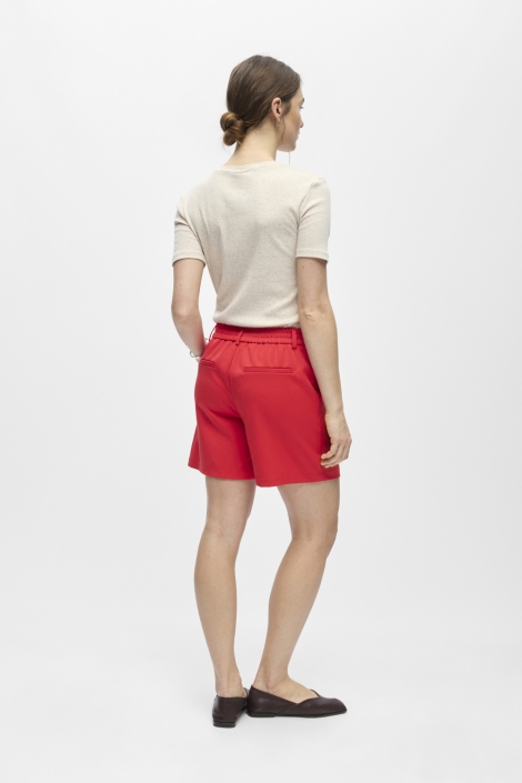 Object rode dames korte broek | Model achteraanzicht