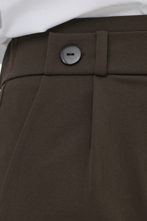 Jacqueline de Yong bruine dames broek | Close up