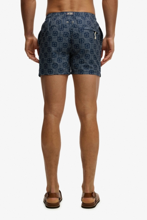 Superdry blauwe heren korte broek | Model vooraanzicht