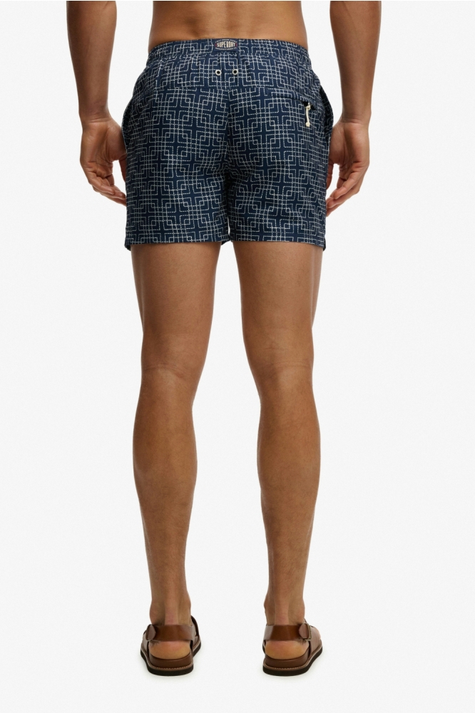 Superdry blauwe heren korte broek | Model vooraanzicht