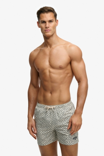 Superdry Broek PREMIUM PRINTED 15 SWIM SHORT M3010262A KNF SASHIKO MARSHMALLOW OFF WHITE