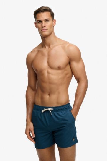 Superdry Korte broek EMBROIDERED LOGO 15 SWIM SHORT M3010267A 92N BLUE BOTTLE