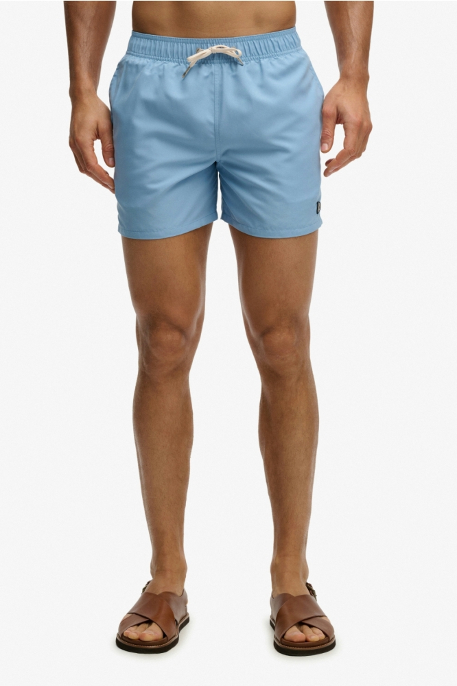 Superdry blauwe heren korte broek | Model vooraanzicht